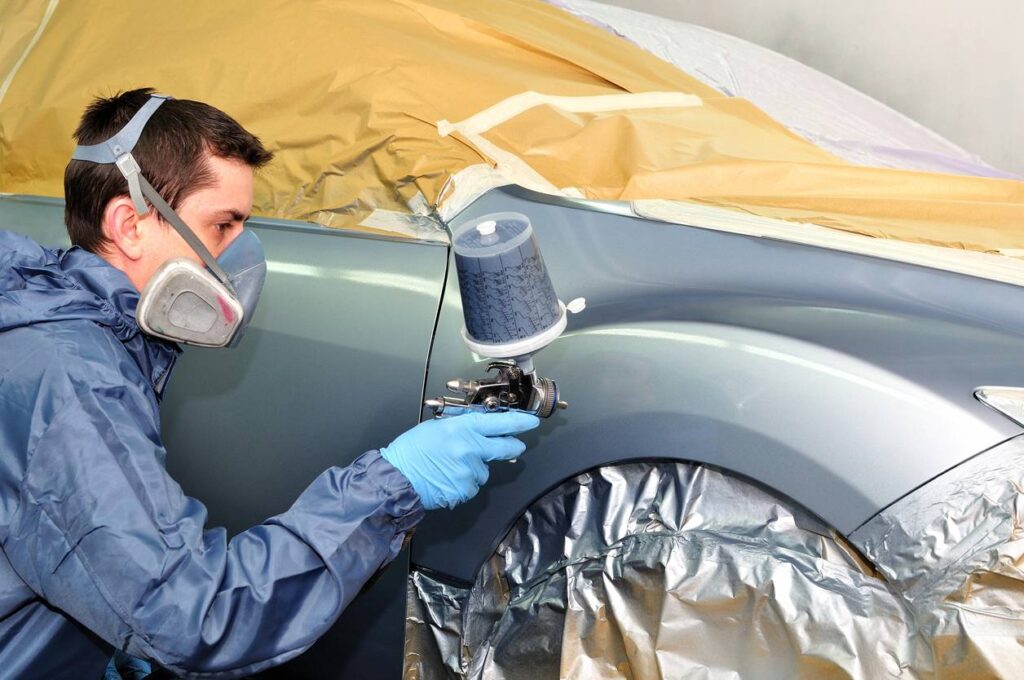 peinture voiture dans condition optimale